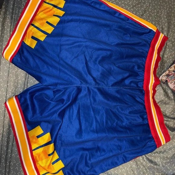 Adidas x Eric Emanuel collab Red and Blue Athletic Shorts - Picture 2 of 3
